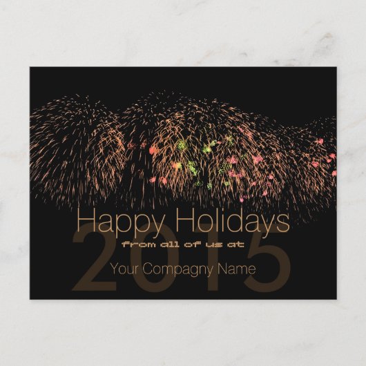 2019 Happy Holidays Customi Corporate Postcard Postkarte (Vorderseite)