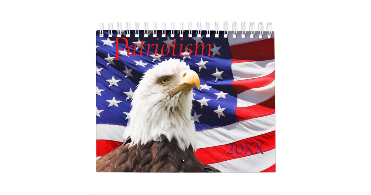 2019 Jahr Text Us Patriotischer Editable Kalender Zazzle De