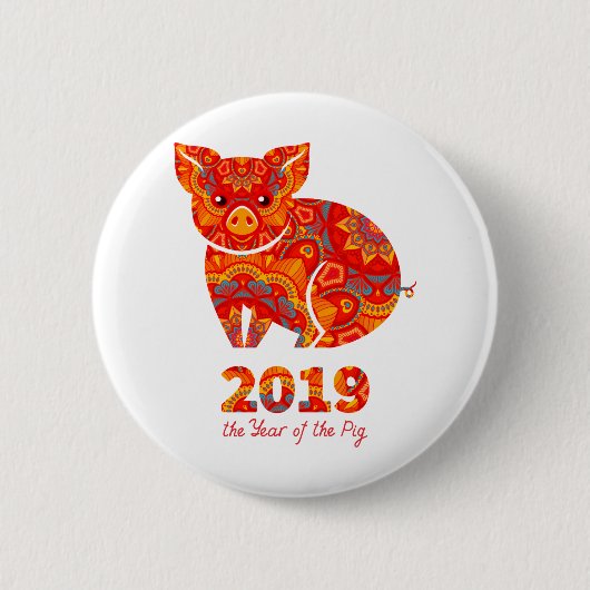 2019-jährig vom SCHWEIN Button (Vorderseite)