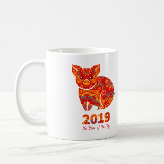 2019-jährig vom SCHWEIN Kaffeetasse (Links)