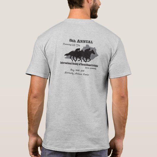 2019 jährlicher T - Shirt ISSA - laufende Pferde (Rückseite)