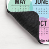 2019 Kalender-bunter Monats-Entwurf Mousepad (Ecke)