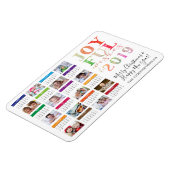 2019 Kalender Foto Collage Editable Gruß Magnet (Linke Seite)