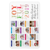 2019 Kalender Foto Collage Editable Gruß Magnet (Vertikal)