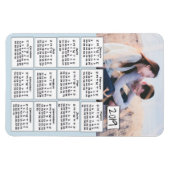 2019 Kalender Personalisiert Blue Foto Magnet (Horizontal)