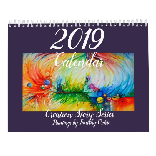 2019 Kalender "Schaffungs-Geschichten-Reihen" (Rückseite)