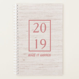 2019 Leinen Blush machen es möglich Zitat Planer