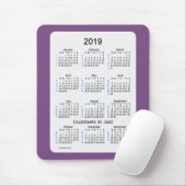 2019 lila Rauch 52 Wochen-Kalender durch Janz Mousepad (Mit Mouse)