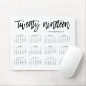 2019 moderne Typografie des Kalender-| Mousepad (Mit Mouse)