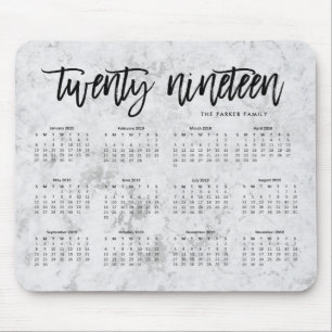 2019 moderne Typografie des Kalender-  und Mousepad