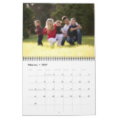2019 Modernes Rustikales Black Family Script Foto Kalender (Feb 2027)