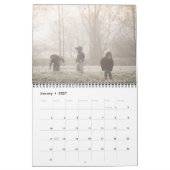 2019 Modernes Rustikales Black Family Script Foto Kalender (Jan 2027)