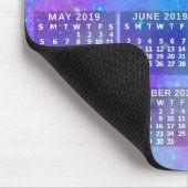 2019 Monatlicher Kalender Blaue Aquarellsterne Mousepad (Ecke)