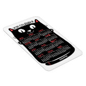 2019 Monatskalender Mittelalterliche Schwarze Katz Magnet (Rechte Seite)