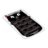 2019 Monatskalender Mittelalterliche Schwarze Katz Magnet (Rechte Seite)