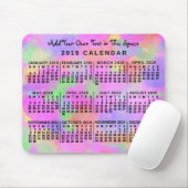 2019 Monatskalender Regenbogen der Malerei Custom Mousepad (Mit Mouse)