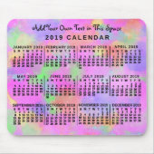 2019 Monatskalender Regenbogen der Malerei Custom Mousepad (Vorne)