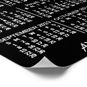 2019 Monatskalender Schwarz Custom 3 Fotos Poster (Ecke)