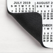 2019 Monatskalender Weißer Schwarzer Individuelle  Mousepad (Ecke)