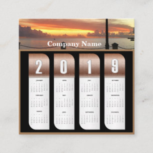 2019 personalisierte Foto-Kalender Quadratische Visitenkarte