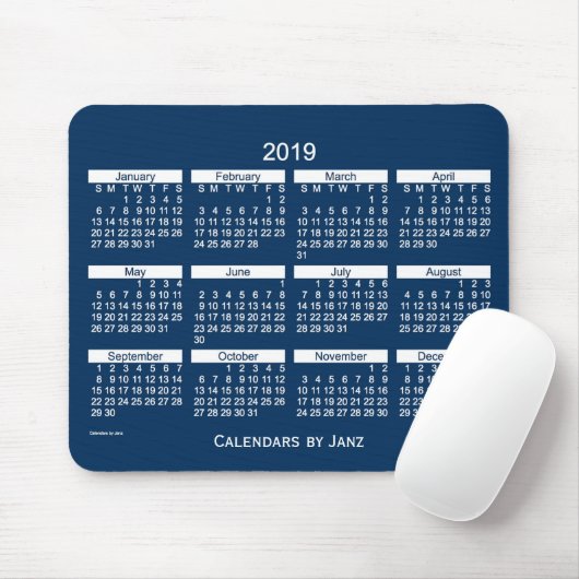 2019 Polizei-Kasten-blauer mutiger Kalender durch Mousepad (Mit Mouse)