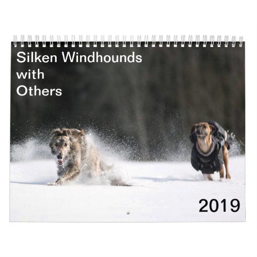 2019 seidenes Windhounds mit anderen 2 Kalender (Titelbild)