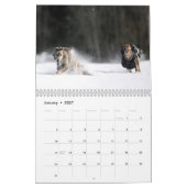 2019 seidenes Windhounds mit anderen 2 Kalender (Jan 2027)