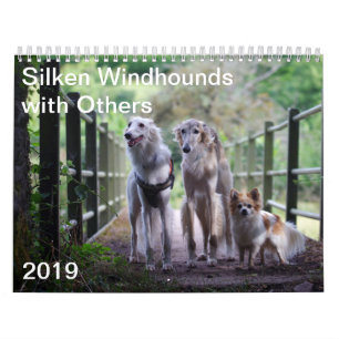 2019 seidenes Windhounds mit anderen Kalender