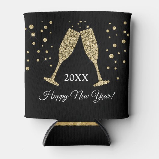 2019 Silvester Party Imitate Gold Foil Dosenkühler (Vorderseite)