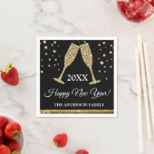 2019 Silvester Party Imitate Gold Foil Serviette (Beispiel)