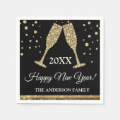 2019 Silvester Party Imitate Gold Foil Serviette (Vorderseite)