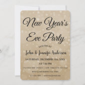 2019 Silvester Party Imitats Bokeh Einladung (Vorderseite)