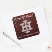 2019 Std. Code-Aufkleber Quadratischer Aufkleber (Umschlag)