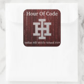 2019 Std. Code-Aufkleber Quadratischer Aufkleber (Tasche)