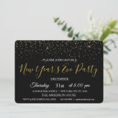 2019 Sylvester Party Glitzer Sparkle Einladung (Stehend Vorderseite)