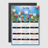 2019 Tulips Mini Magnet Kalender (Vorne/Hinten)