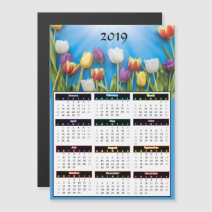 2019 Tulips Mini Magnet Kalender
