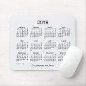 2019 Weiß-Rauch-Kalender durch Janz Mausunterlage Mousepad (Mit Mouse)