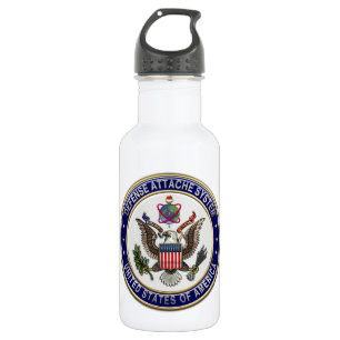 [201] Emblem des U.S. Defense Attaché System (DAS) Edelstahlflasche