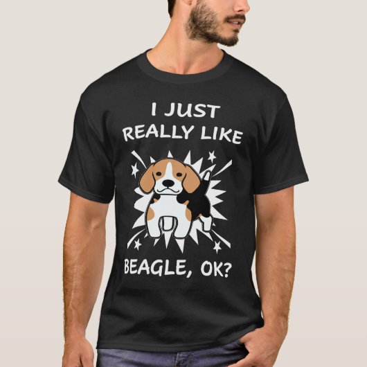 201 Ich mag Beagle wirklich T-Shirt (Vorderseite)