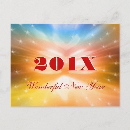 201X Wunderbares Neues Jahr | Perfekte Feiertagspostkarte (Vorderseite)
