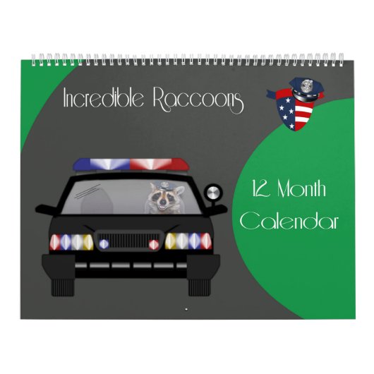 2020 12 Monate Raccoon-Kalender Kalender (Titelbild)