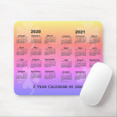 2020-2021 Rainbow Clovers 2 Year Calendar by Janz Mousepad (Mit Mouse)