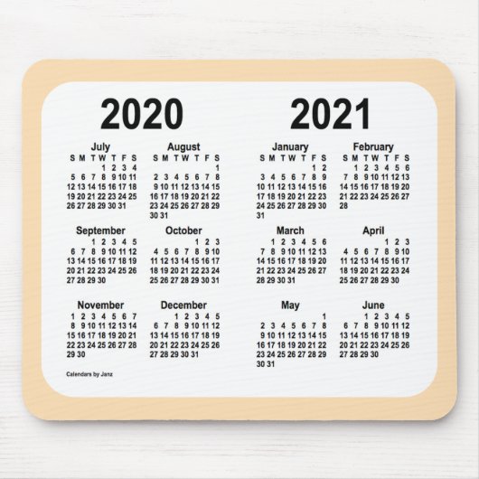 2020-2021 Schuljahrskalender von Janz Wheat Mousepad (Vorne)