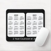 2020-2021 Schwarz-Weiß-2-Jahreskalender von Janz Mousepad (Mit Mouse)