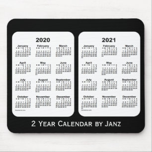 2020-2021 Schwarz-Weiß-2-Jahreskalender von Janz Mousepad