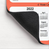 2020-2023 Tomato Red 4 Year Calendar by Janz Mousepad (Ecke)