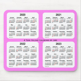 2020-2023 Violet 4 Year Holiday Calendar von Janz Mousepad