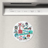 2020 A Year To Remember Round Fridge Highlights Magnet (In Situ (Geschirrspüler))