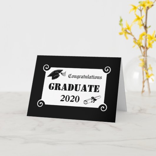 2020 Abschluss Karte (Gelbe Blume)